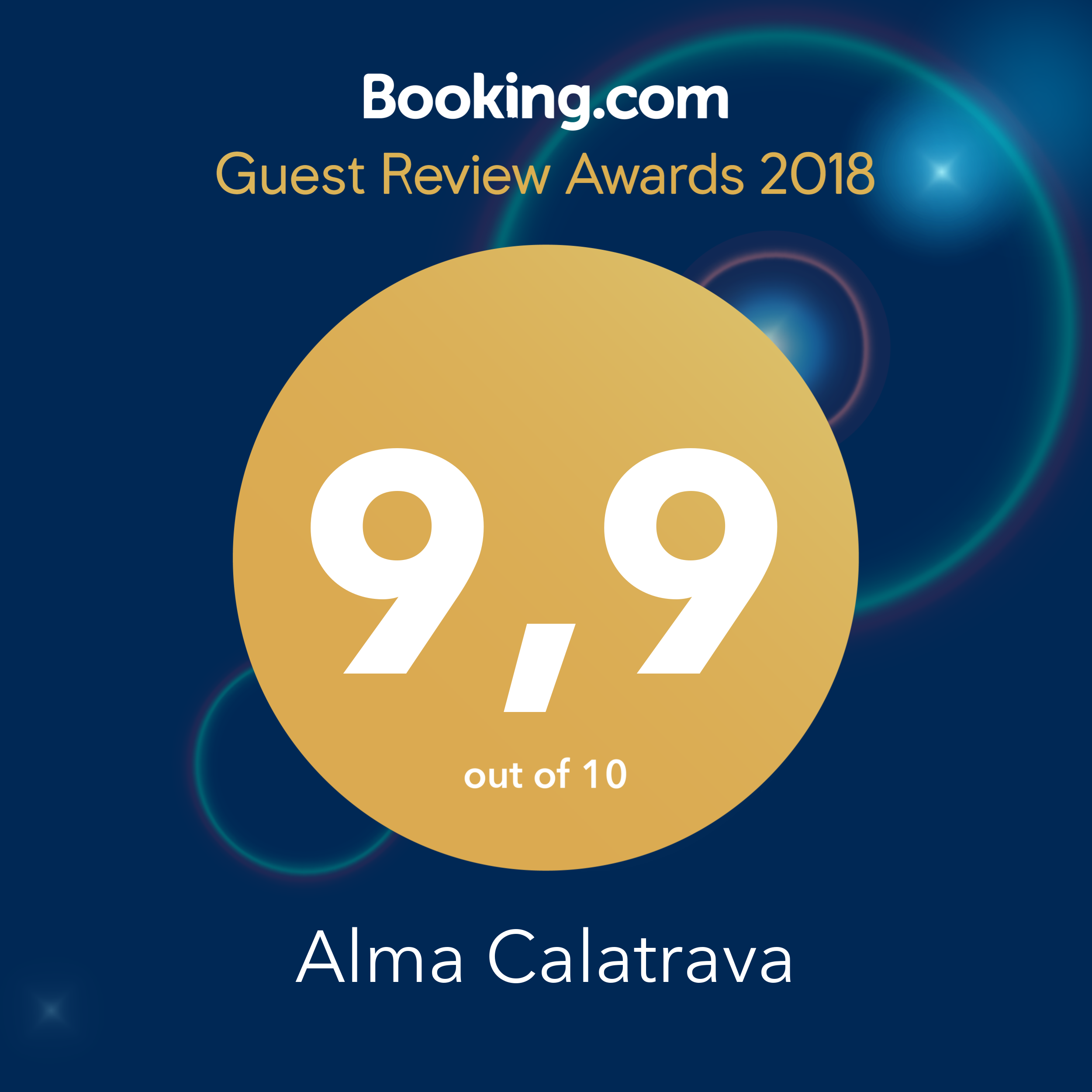 Valoracion Booking 9.9